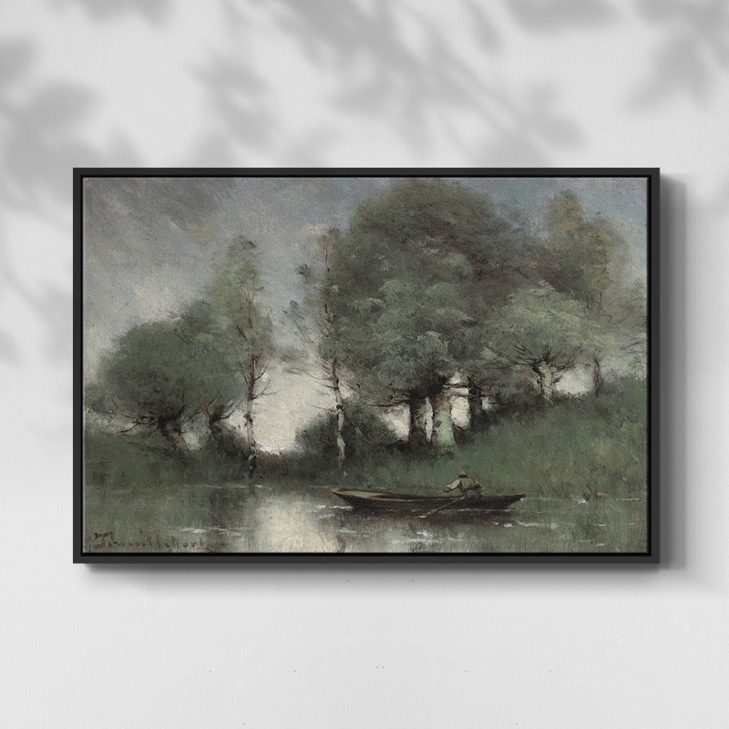 Paysage rétro-XXL III, H 27 po x l 41 po x P 2 po, Toile avec cadre flottant noir