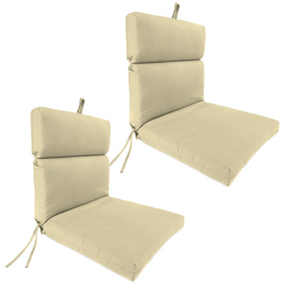 22" x 44" Outdoor Chair Cushion with Ties and Loop (Set of 2)