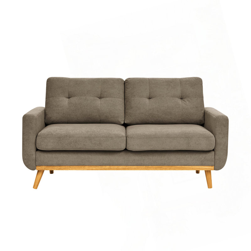Canapé rembourré Mid-Century, Kaki