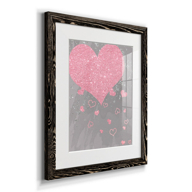 «Spakling Love», reproduction d'art sur papier encadrée, H 24 po x l 18 po x P 1,5 po, Noir