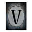 « letter v », art textuel sur toile tendue-21938976