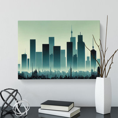 Astounding Skyscraper Skyline - Wrapped Canvas
