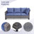 Ingvald 6- Person Outdoor PE Wicker Sectional Seating Group with Fire Pit Table and Cushions-748245976-748245977