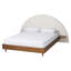 Lit en bois brun crème et noyer Bernice-1510633987
