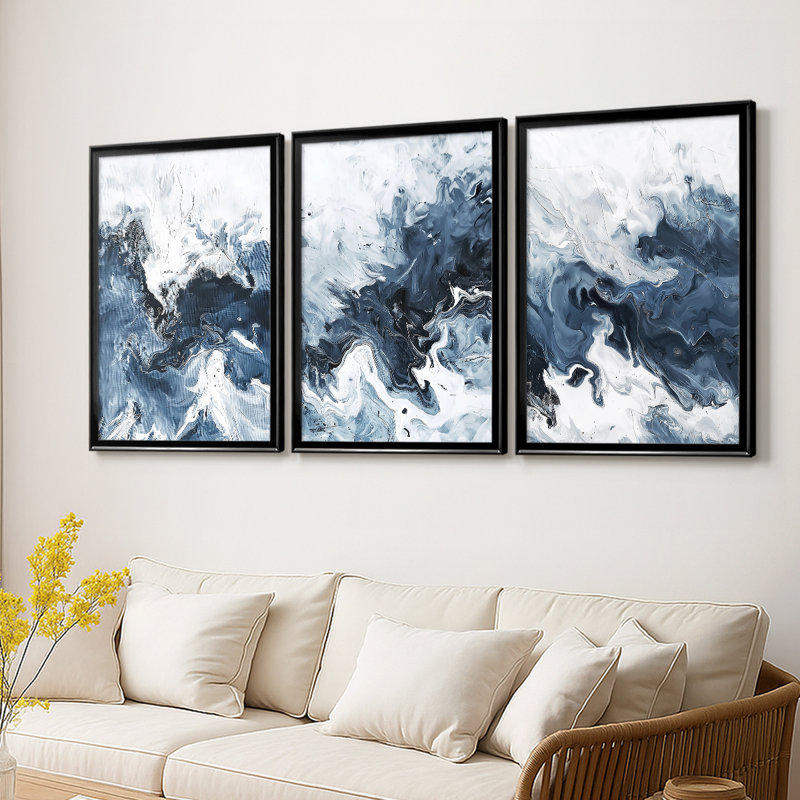 NAUTICAL Series CCxxxi - Toile tendue avec châssis sur mesure - 3 pièces, H 21 po x l 30 po