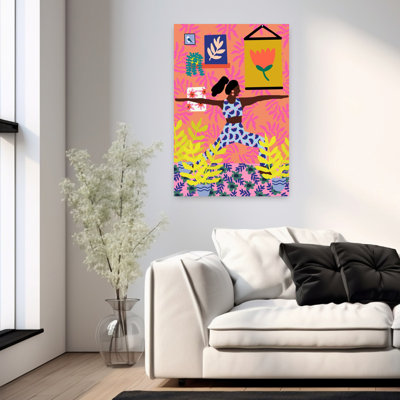 «Yoga Warrior Position», art mural contemporain