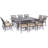 Rhoton 10 - Person Patio Dining Set Umbrella Hole Included Rectangular Table with Cushions Included-27430611