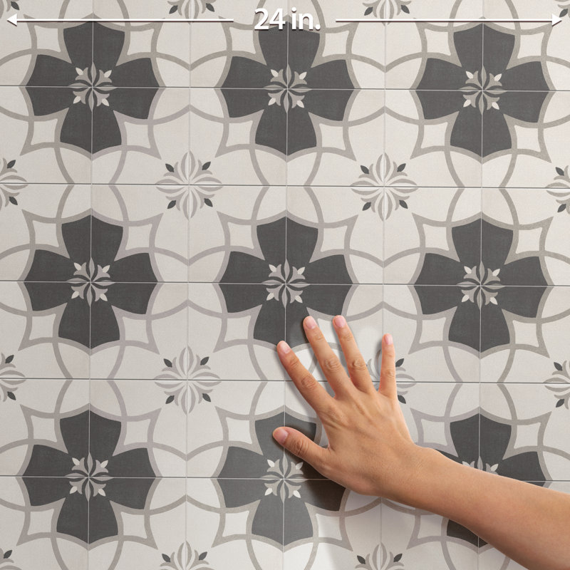 Twenties 4" x 4" Ceramic Patterned Wall & Floor Tile