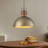 Kensaku 1-Light 11.81" Dimmable Dome Hammered Single Pendant Light-1880006515