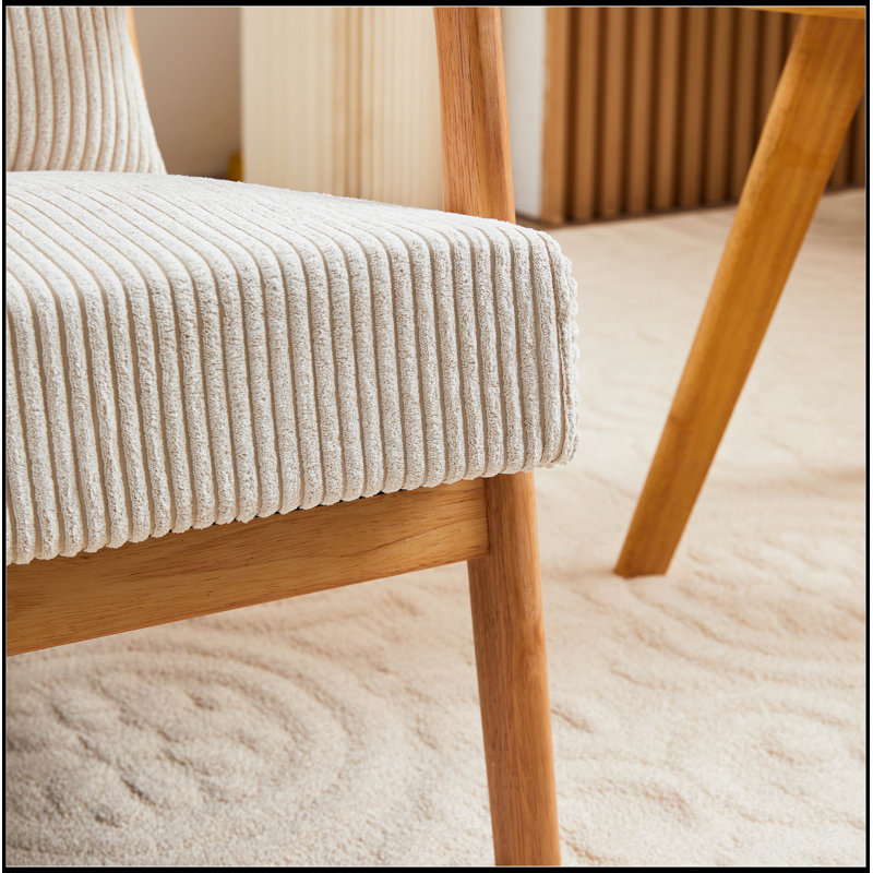 Chaise d'appoint de style moderne Mid-Century, fauteuil avec chaises, coussin de lecture, structure en bois massif et balcon de chambre à coucher pour salon