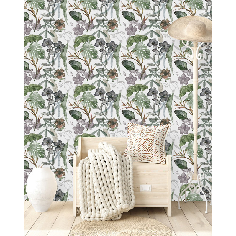 Ivannah Floral Tile, 2.08' W x 10.42' L