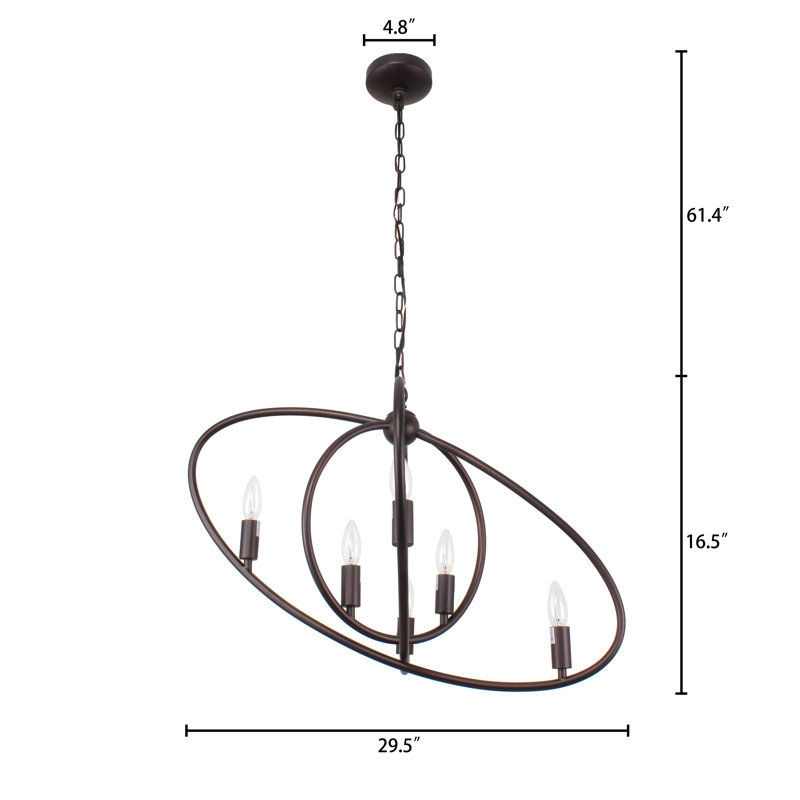 Morethampstead 6 - Light Geometric Chandelier