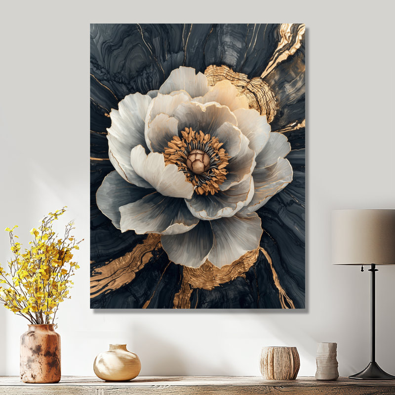 Munni - impressions murales florales, H 20 po x l 12 po, Toile tendue, Ne s’applique pas