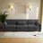 Maelina 3 - Piece Upholstered Gray Corduroy Modular Sectional Sofa with Pillow Back and Solid Wood Legs-1006183949