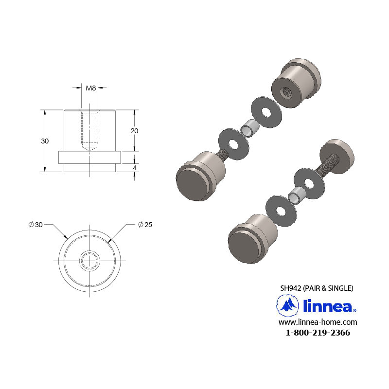 Stainless Steel Door Pull, Satin Stainless Steel