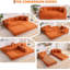Canapé-lit convertible 5-en-1, canapé-lit modulaire en velours côtelé de 78,8 po avec structure robuste et sans assemblage, futon multifonctionnel pour les petits espaces, le salon et la chambre d'amis-1460380491