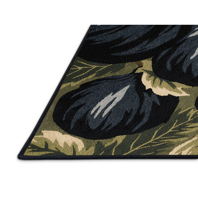  Tapis lavable noir Mission Fruit, Rectangulaire 7 pi x 10 pi