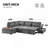 107" Modular Sectional Pull-Out Sofa