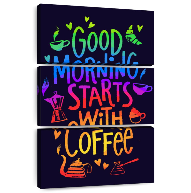 Tergel Good Morning commence avec du café, H 50 po x l 32 po