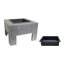 Square Firebowl & Square Console Cement 40cm