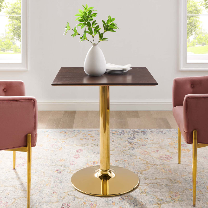 Table de salle à manger Modway, Cerisier, L 28 po x L 28 po