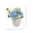 Hydrangeas and Ranunculus in Glazed Ceramic Pot