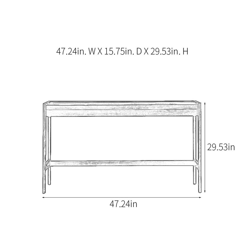 Console moderne minimaliste, H 29,53 po x l 47,24 po x P 15,75 po