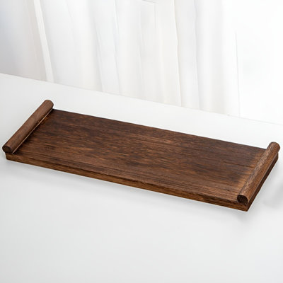 Porte-gobelet en cuivre et en bois thé antique | Rangement pour service à thé Zen | Décoration de thé oriental