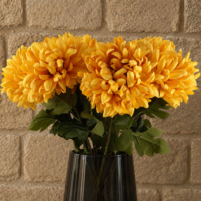 Plastic, Silk Artificial Arrangement, Gold