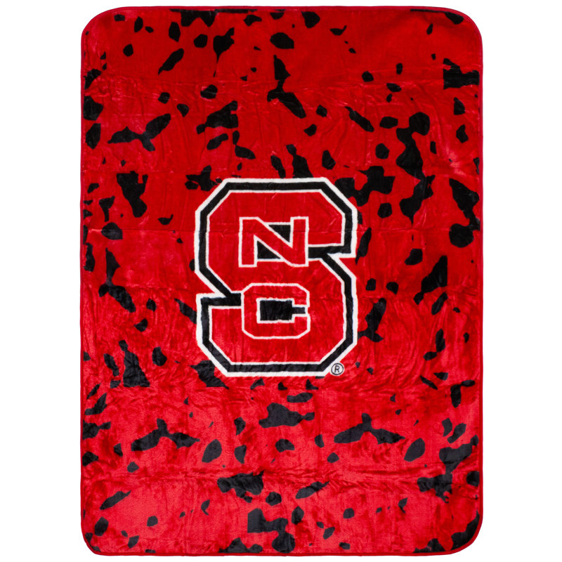 NC State Wolfpack Red and Black Knitted Throw Blanket