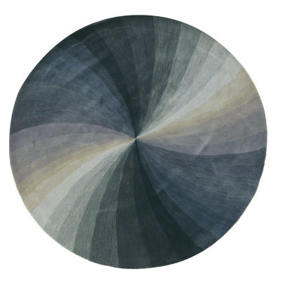 Hand Tufted Wool Area Rug in Blue