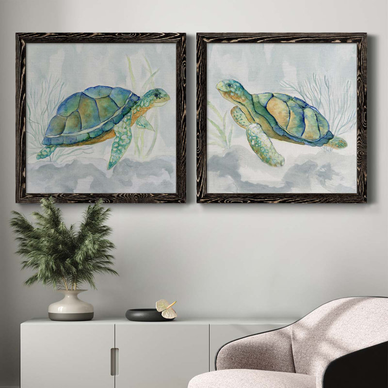 Ensemble de peinture sur toile 2 pièces, H 35,5 po x l 71 po x P 1,5 po, Cadre noir