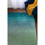 Tapis bleu / vert en laine tissé à la main Silana-1473453084