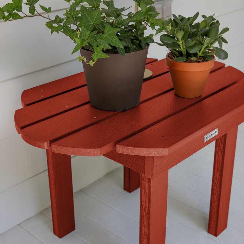 Table d'appoint en plastique Anette, Rouge Rustique