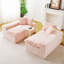 Canapé 4 places en velours rose