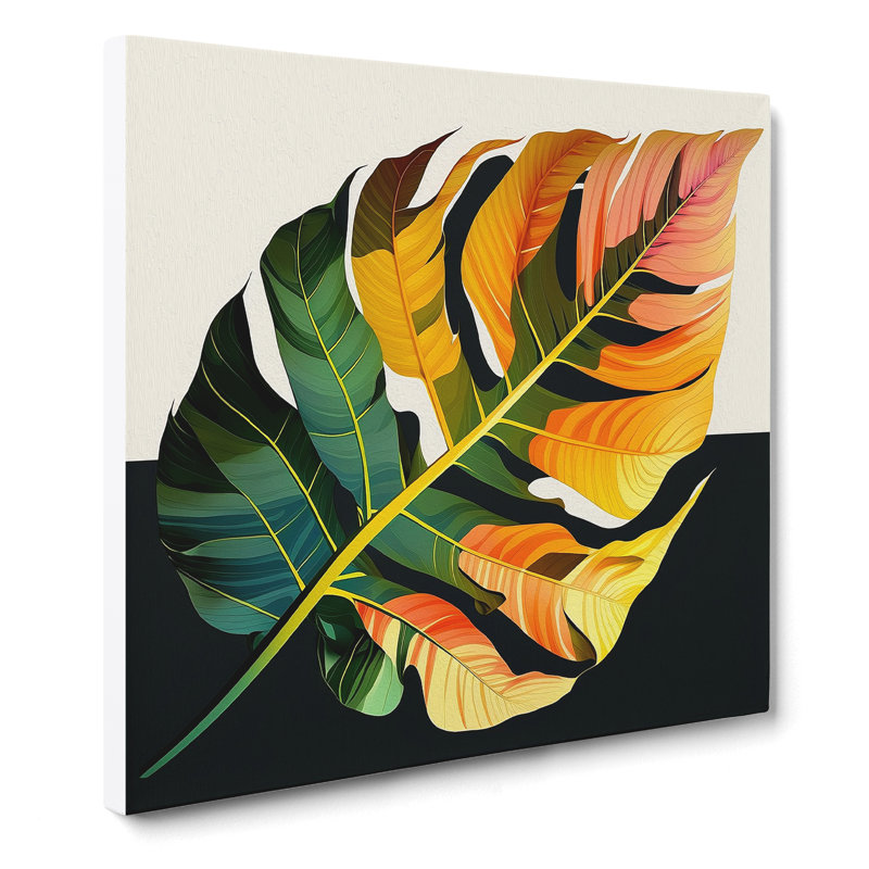 Tropical Leaf - Wrapped Canvas