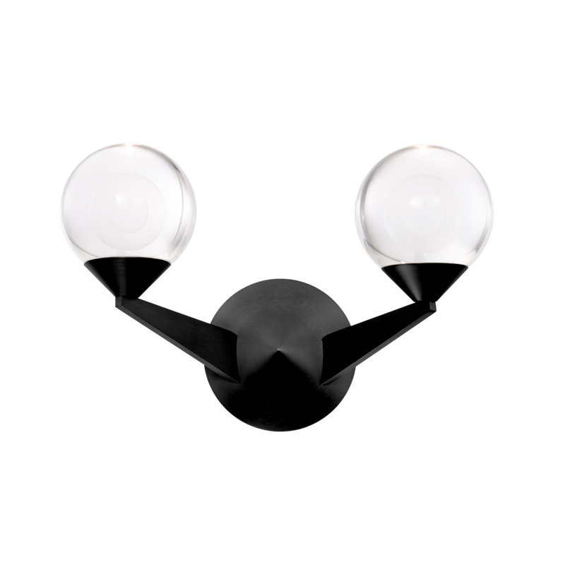 Double Bubble 2 - Light LED Armed Sconce, Black