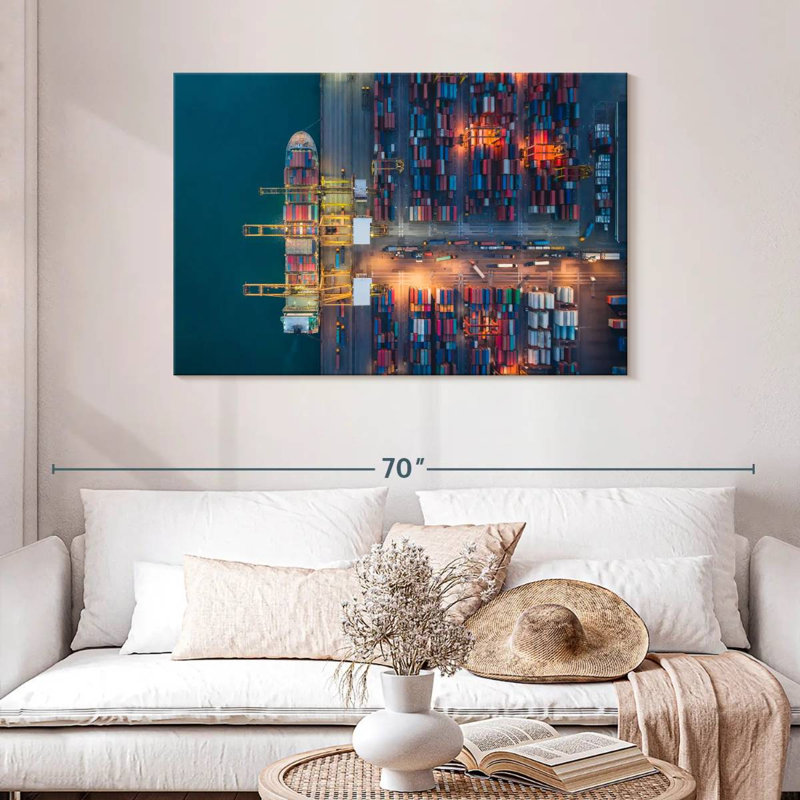 Mehar Container Cargo Ship Port, 30" H x 45" W