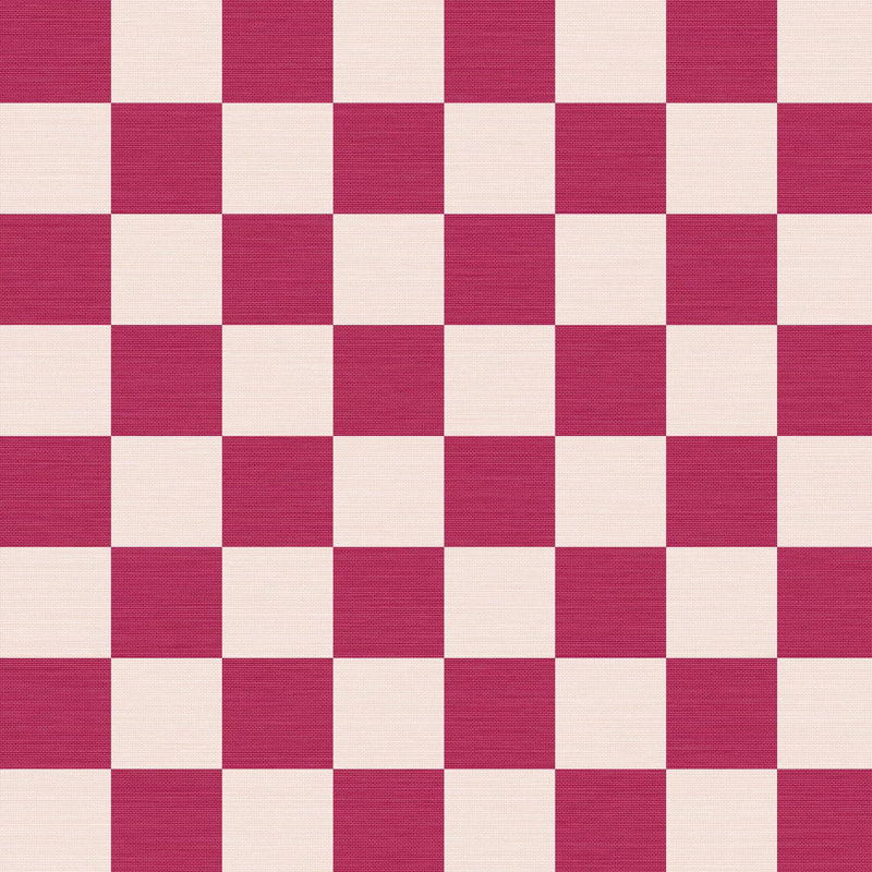 Envy Check Me Out Checkered Wallpaper, Pink