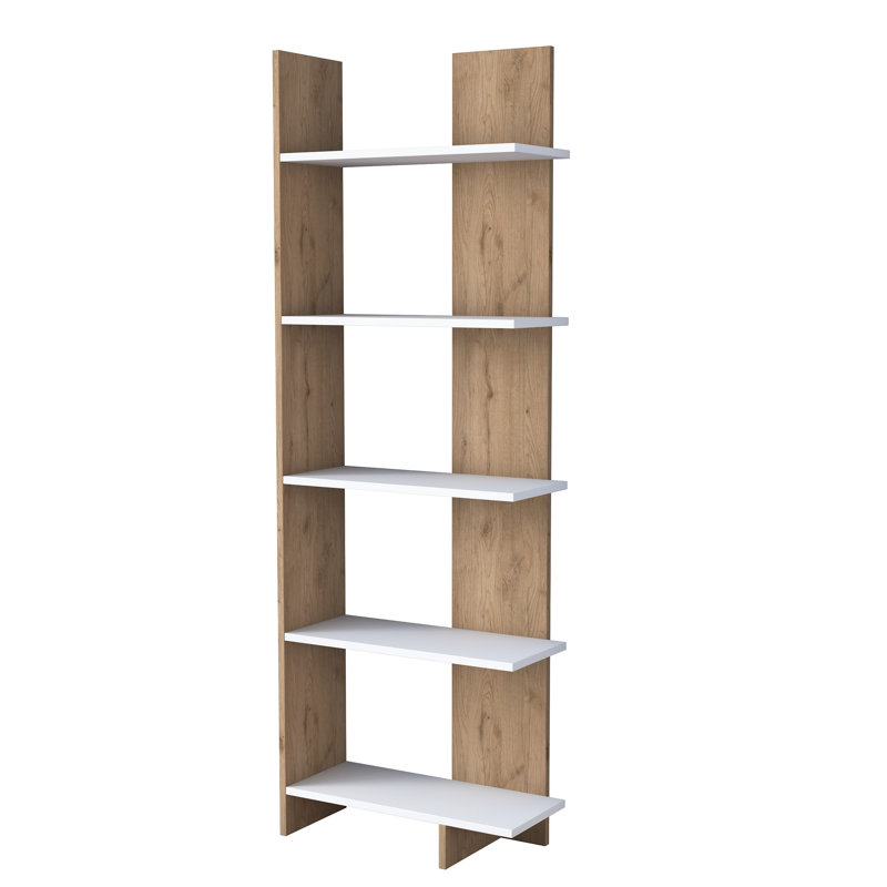 Modern Bookshelf| 100% Melamine Coated Particle Board, Thickness: 0.7 inches | Wall-Mountable Design, Stylish & Functional Storage Solution for Home or Office, Solid Color - Elegant Novelty