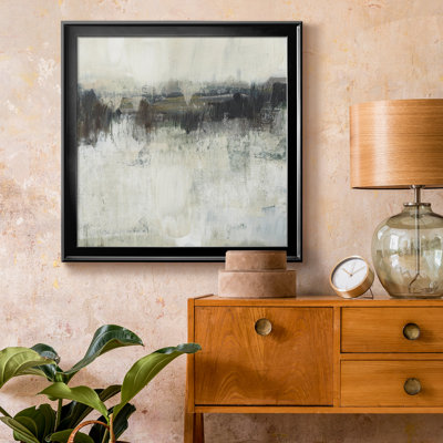 «Neutral Horizon Line I», reproduction encadrée de qualité supérieure - prête à être accrochée