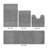 Granada Premium 100% Cotton 4 Piece Bath Rug Sets with Non-Slip Backing, Machine Washable, Luxurious Solid Pattern Super Absorbent & Tufted Weave Bath Mat for Bathroom, Shower, and Tub-2029566530-2044825775