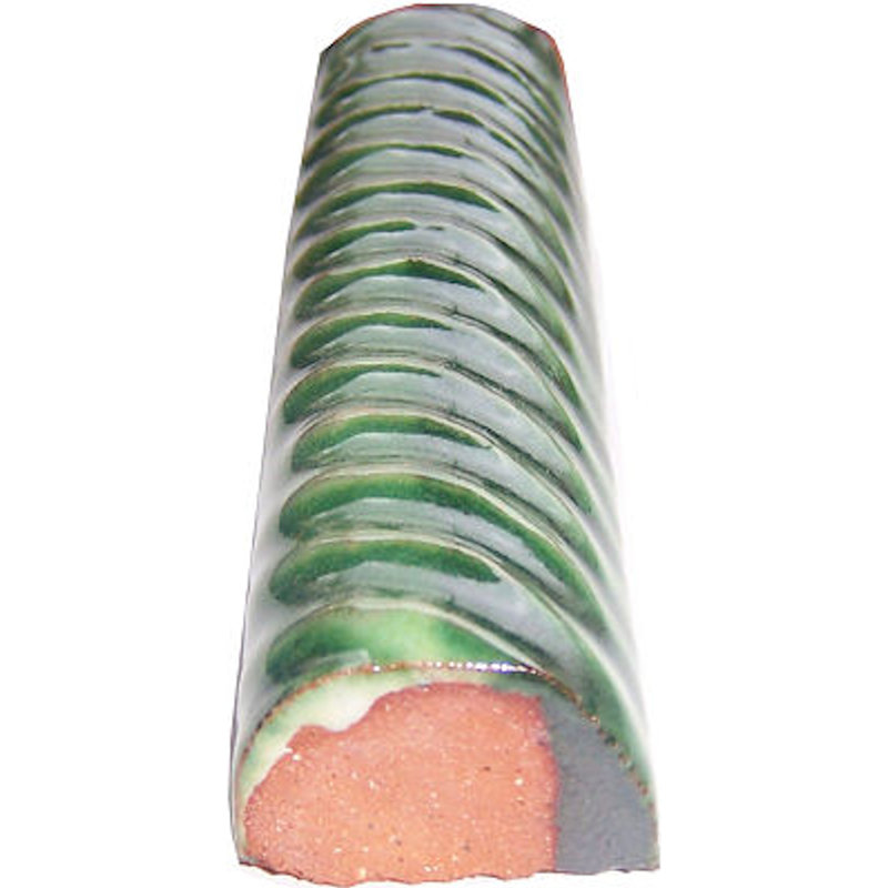 1" 5pcs TalaMex Mexican Talavera Clay Rope, 1" W x 6" L, Green
