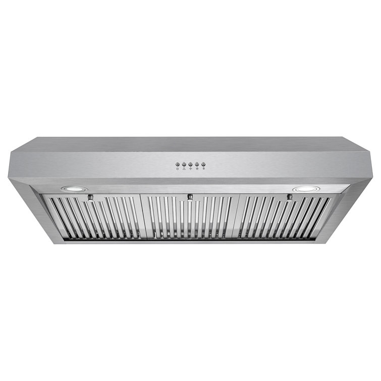Cosmo 36 in. Haven Collection Ducted Under Cabinet Range Hood, LED Lights, Button Controls, Permanent Filters, Stainless Steel