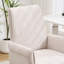 Chaise de bureau relevable à dossier moyen avec tissu rayé et conception ergonomique-1143135044