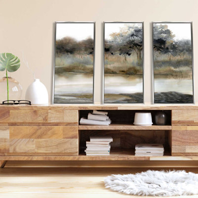 «Silent Waters II» par Carol Robinson, reproduction sur toile flottante 3 pièces