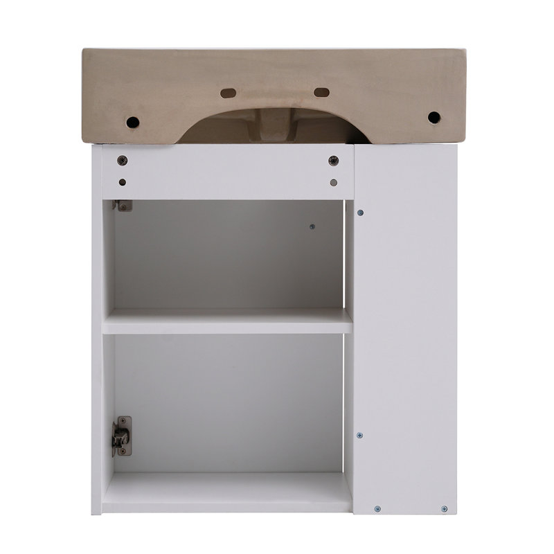 Modern Floating Bathroom Vanity With Ceramic Basin