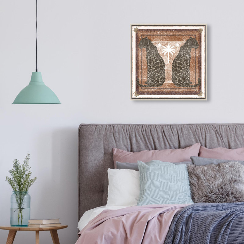 Casablanca Leopardo Print by Oliver Gal, 17"H x 17"W, Silver Frame