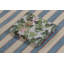 Rug & Kilim’S Indian Dhurrie Rug In Slate Blue And Ivory Stripes