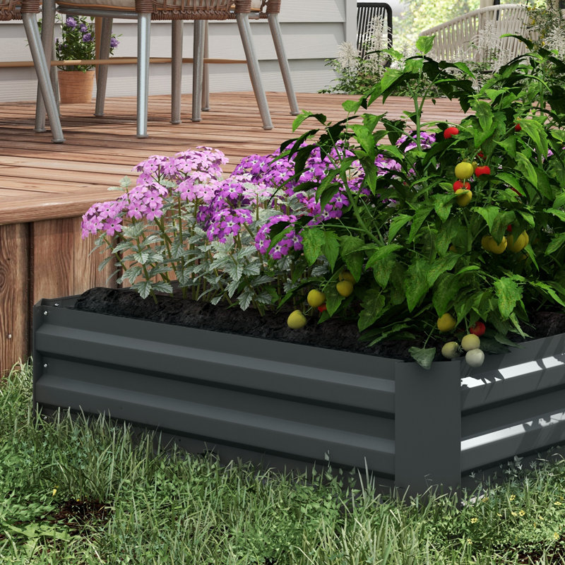 Avonleigh Metal Planter Box, Dark Grey